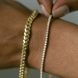 Kinn - Classic Diana Tennis Bracelet 2.90ctw Yellow Gold