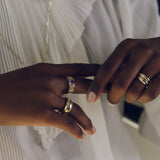Kinn - Dare To Love Double Dome Ring Gold