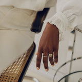 Kinn - Dare To Love Double Dome Ring Gold