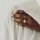 Kinn - Dare To Love Double Dome Ring Gold