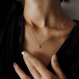 Kinn - Round Initial Disc Necklace