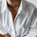 Kinn - Petite Carter Herringbone Chain Necklace