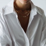 Kinn - Petite Carter Herringbone Chain Necklace