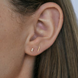 Kinn - Micro Bar Stud Earrings