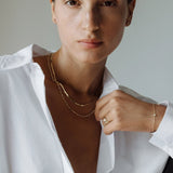 Kinn - Petite Carter Herringbone Chain Necklace