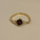 Kinn - Vintage Quartz Burgundy Face Watch
