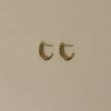 Kinn - Vintage 10k Diamond J Earrings