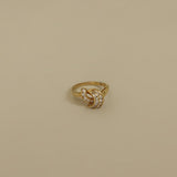 Kinn - Vintage 18k Baguette and Round Arch Diamond Ring