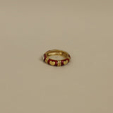 Kinn - Vintage 18k Red Enamel Diamond Ring