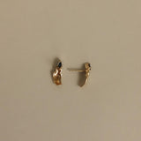 Kinn - Vintage Blue Sapphire Pear Diamond Heart Earrings
