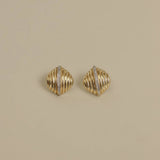 Kinn - Vintage Diamond Ribbed Earrings