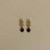 Kinn - Vintage Garnet Drop Earrings