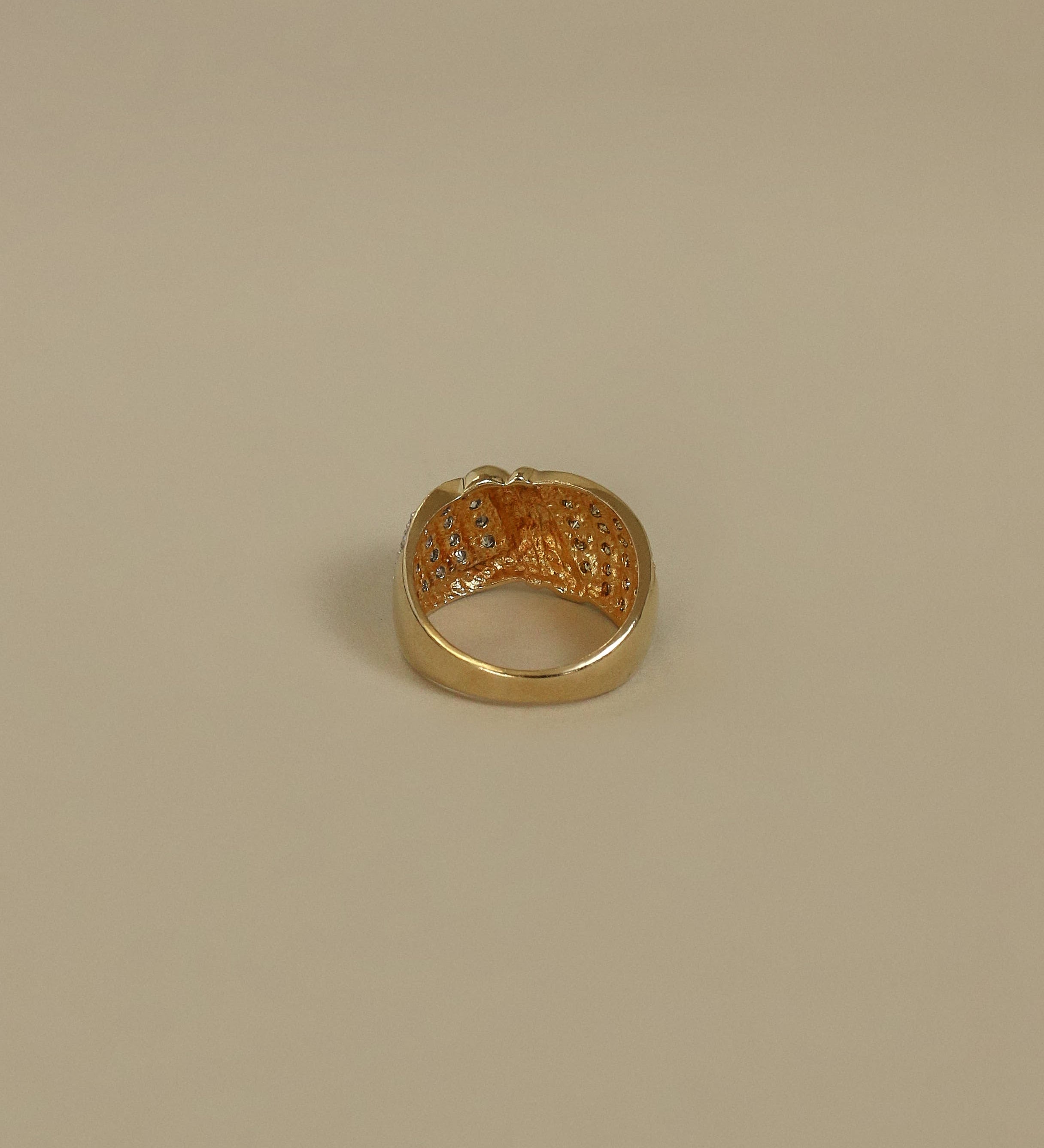 Kinn - Vintage Pavé Yellow Diamond 14k Arch Ring
