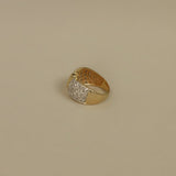 Kinn - Vintage Pavé Yellow Diamond 14k Arch Ring