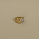 Kinn - Vintage Pavé Yellow Diamond 14k Arch Ring