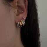 Kinn - Vintage Two Tone Earrings