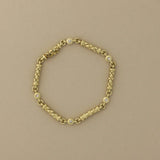 Kinn - Vintage 14k Bezel Diamond Byzantine Bracelet