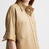TWP - My Newest Mistake Shirt in Paper Leather