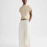 TWP - Mock Neck Tee in Paper Leather