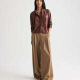 TWP - Shirt with Tie insert in Paper Leather