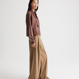 TWP - Shirt with Tie insert in Paper Leather
