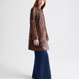 TWP - Edinburgh Laser Cut Coat in Bruins Leather