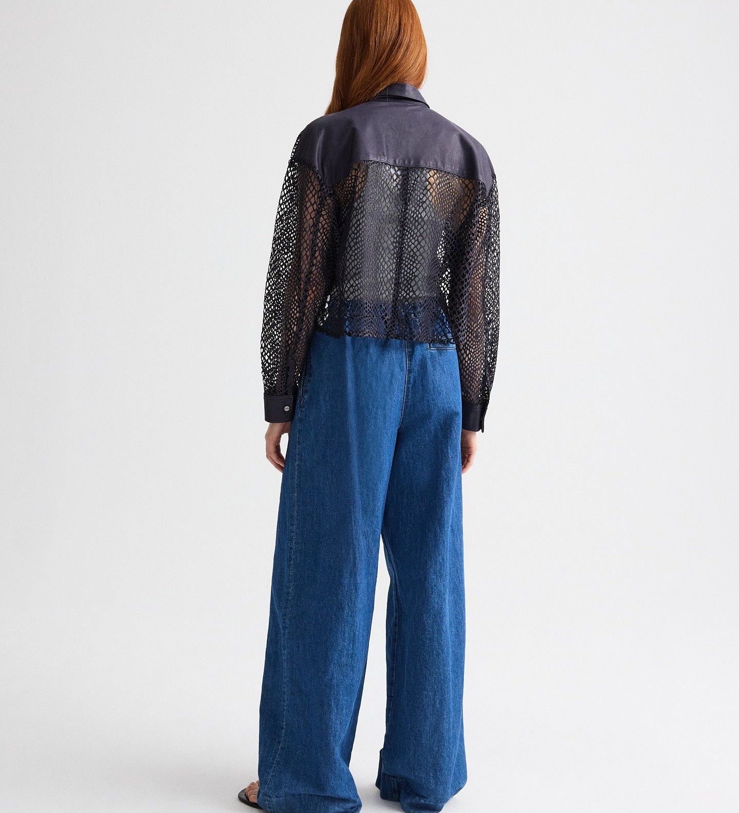 TWP - Little Big Joe Shirt in Laser Cut Snake Leather