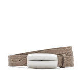 L'AGENCE - Marlowe Croc - Embossed Leather Belt