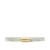 L'AGENCE - Marlowe Croc - Embossed Leather Belt