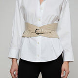 L'AGENCE - Alexandra Croc - Embossed Corset Belt