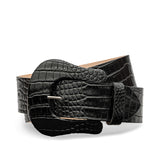 L'AGENCE - Clemence Croc - Embossed Leather Belt