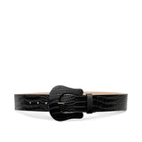 L'AGENCE - Clemence Croc - Embossed Leather Belt