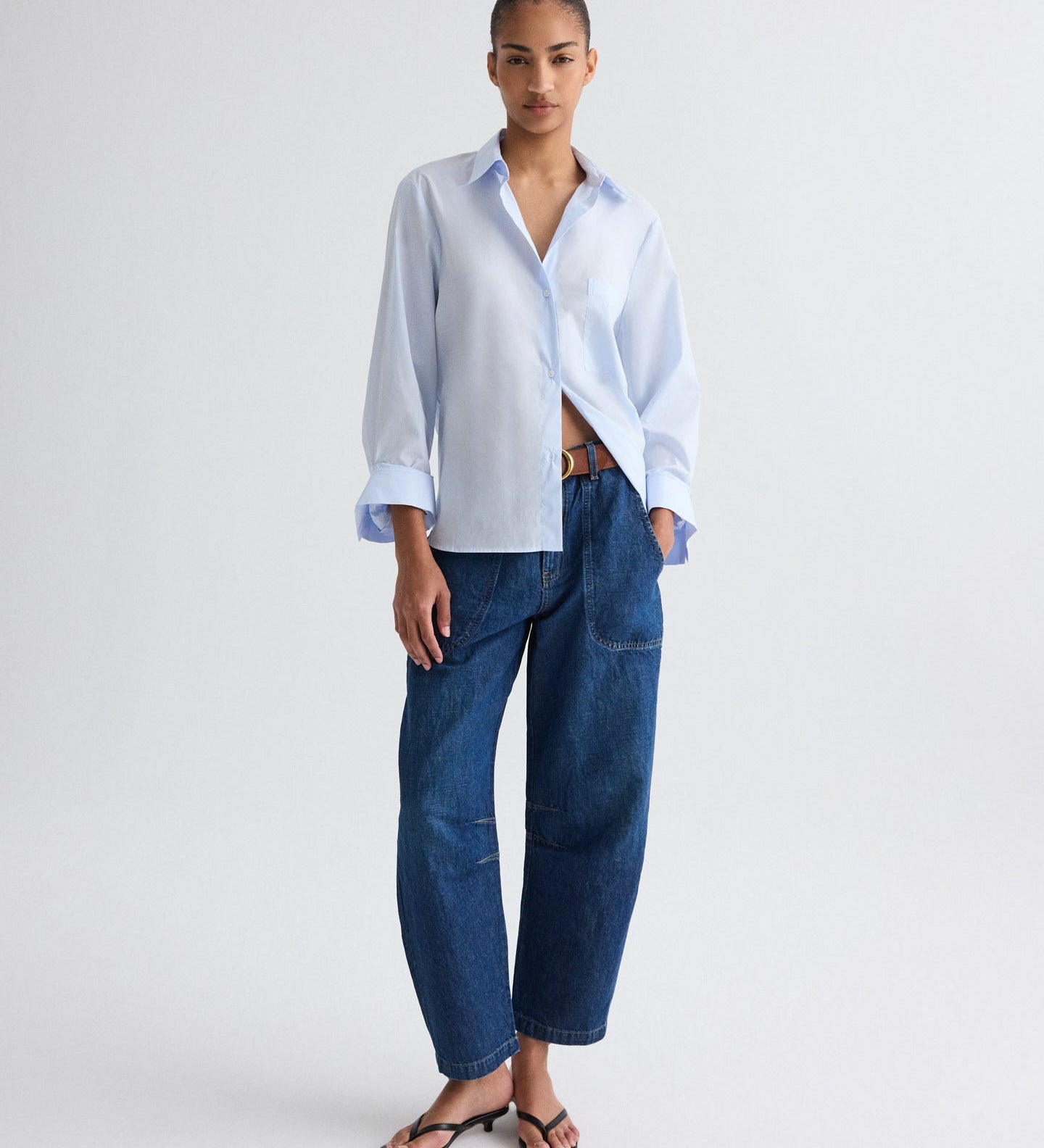 TWP - Jetties Beach Pant in Linen Cotton Denim