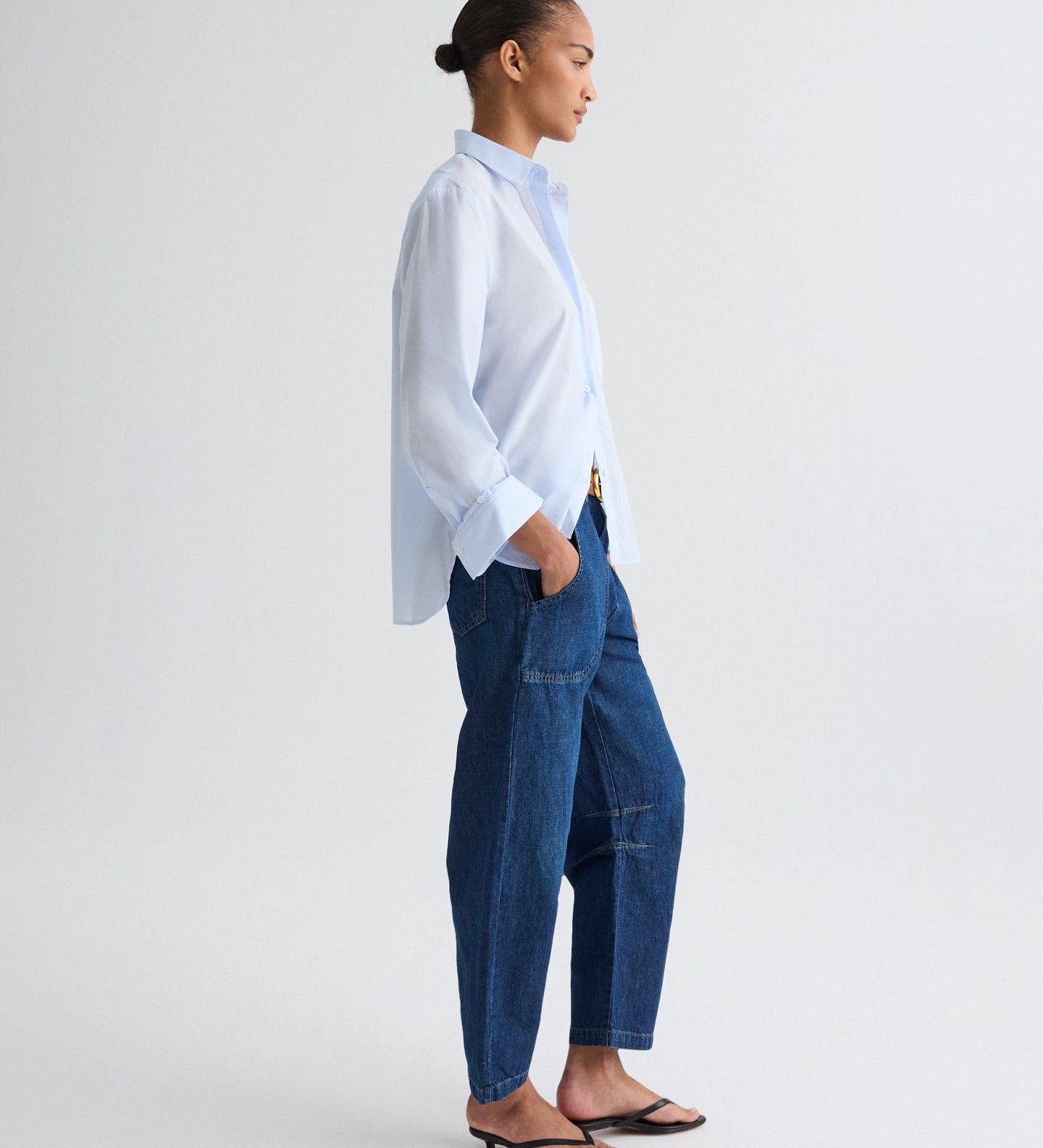 TWP - Jetties Beach Pant in Linen Cotton Denim
