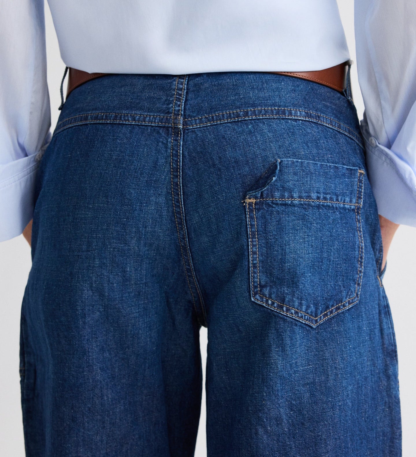 TWP - Jetties Beach Pant in Linen Cotton Denim
