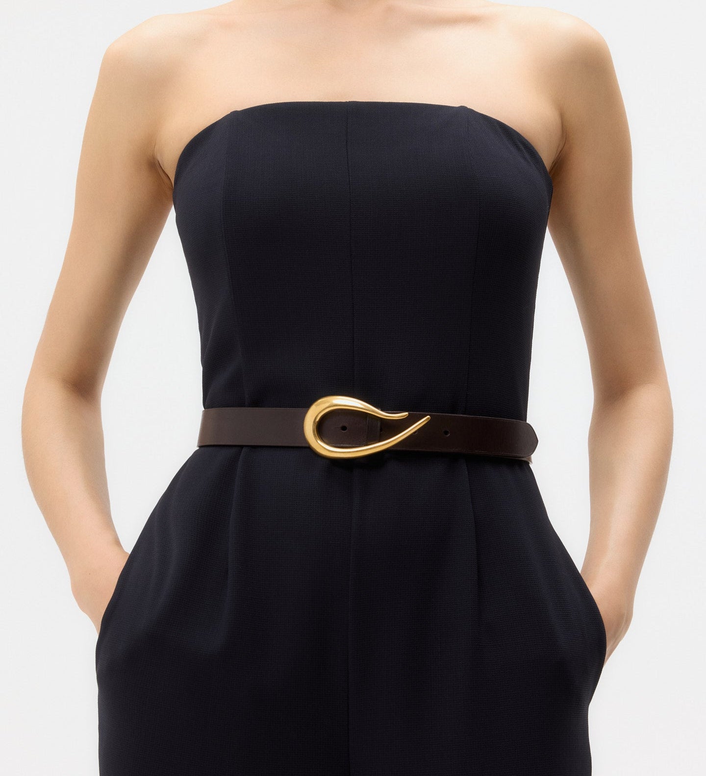 TWP - Medium Belt with Snake Buckle in Leather