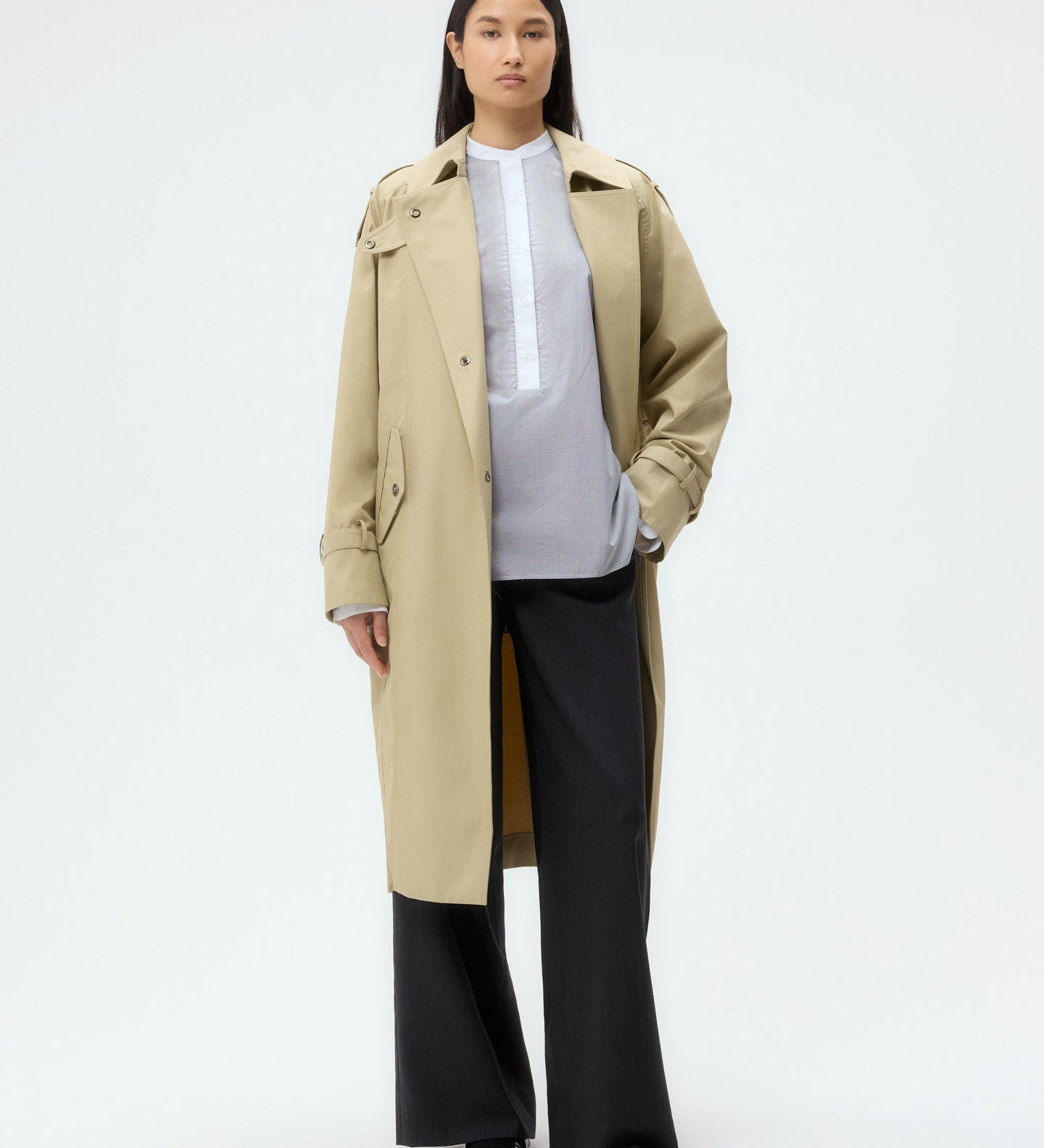 TWP - Long Bogie Coat in Waterproof Canvas