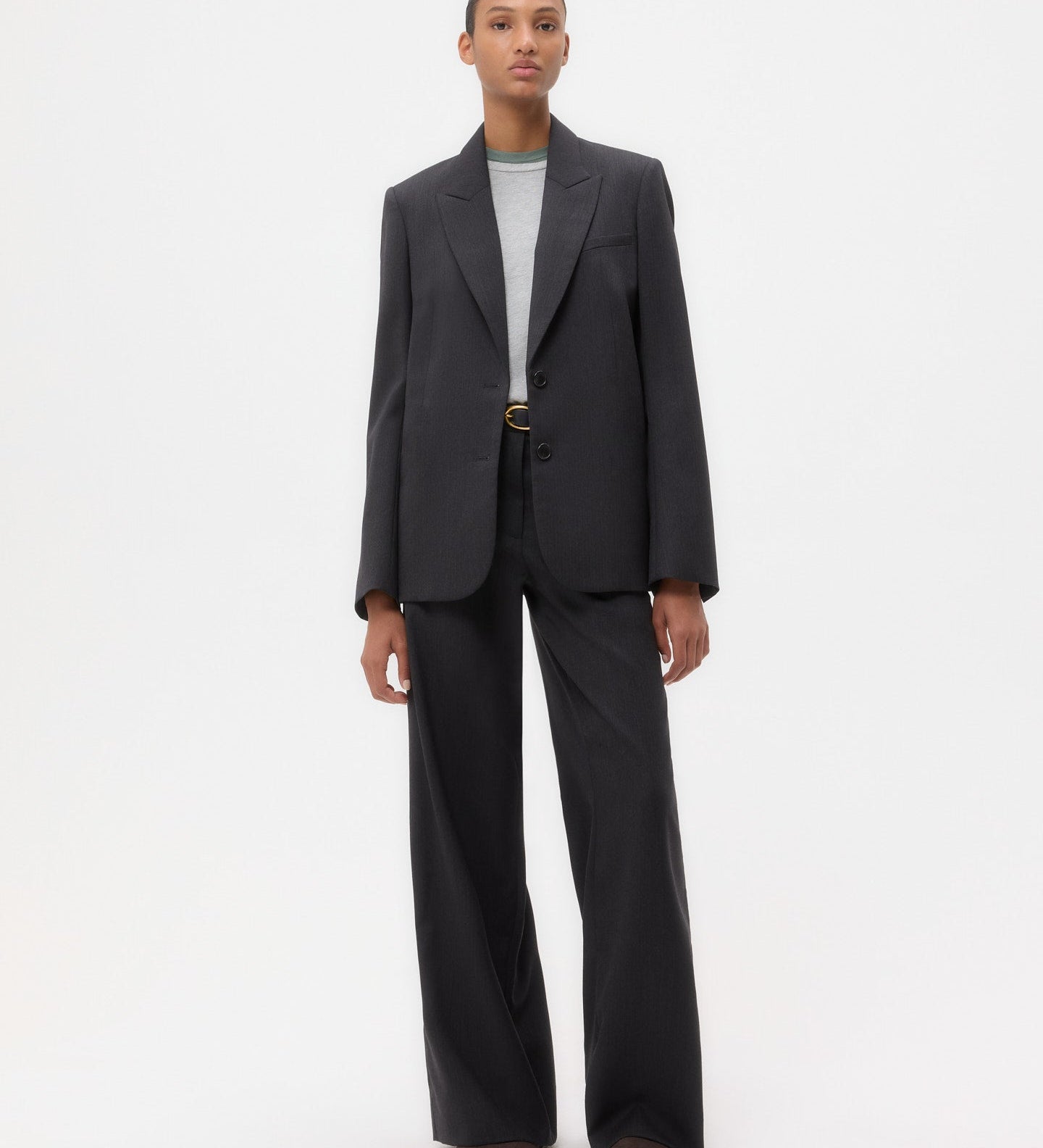 TWP - Perfect Boyfriend Blazer in Micro Herringbone Wool Suiting