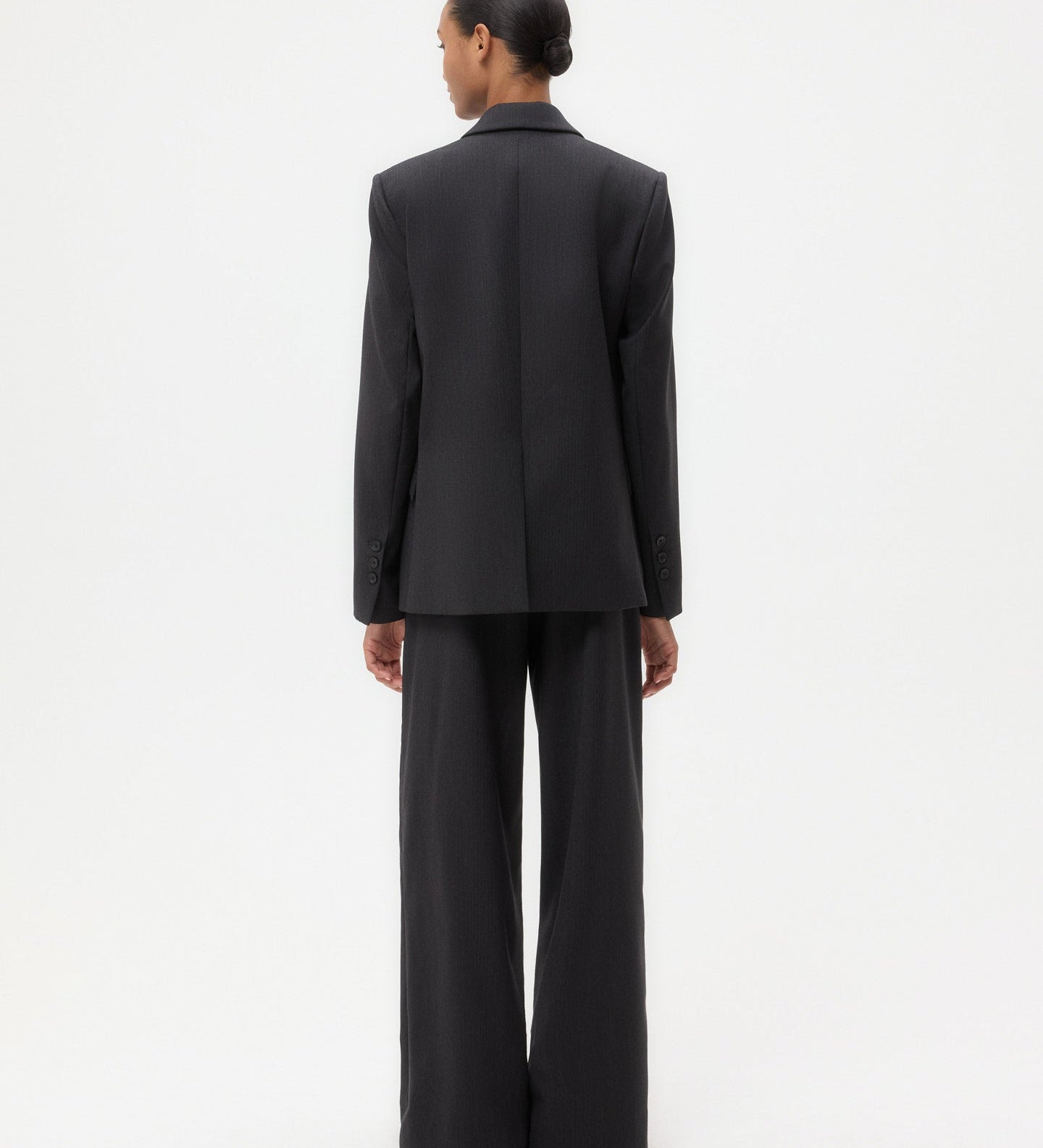 TWP - Perfect Boyfriend Blazer in Micro Herringbone Wool Suiting