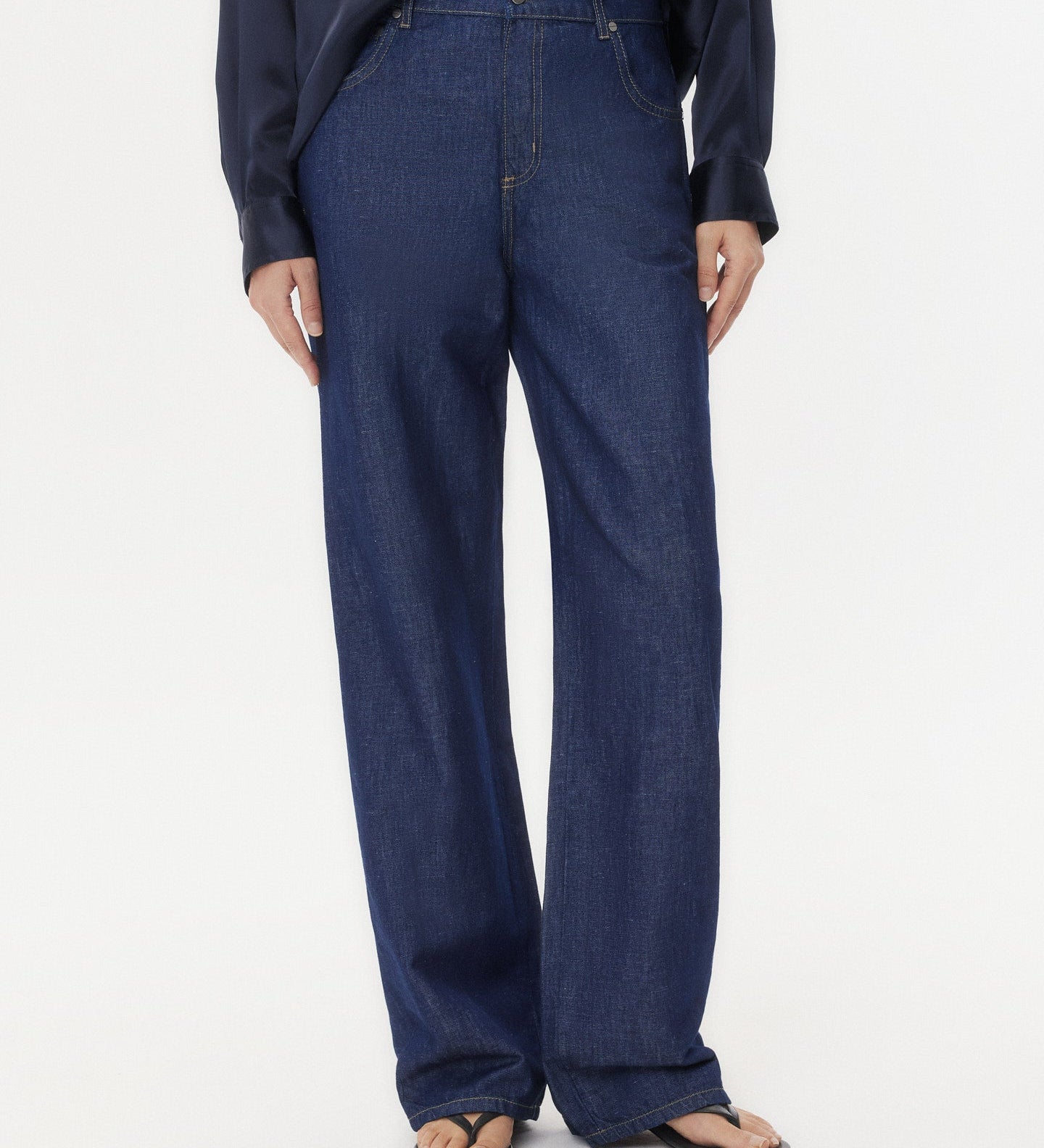 TWP - Easy Boy Pant in Linen Cotton Denim
