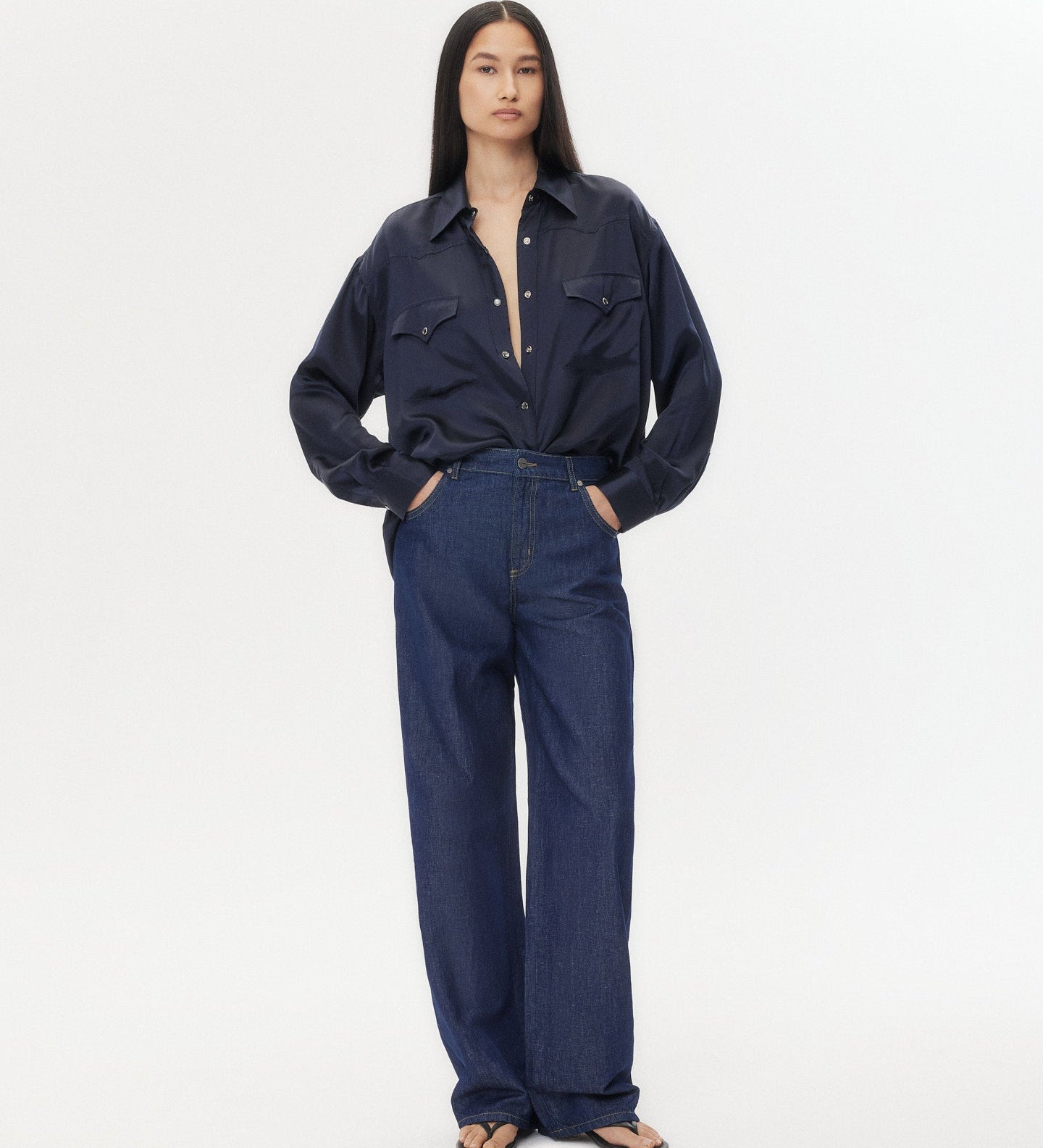 TWP - Easy Boy Pant in Linen Cotton Denim