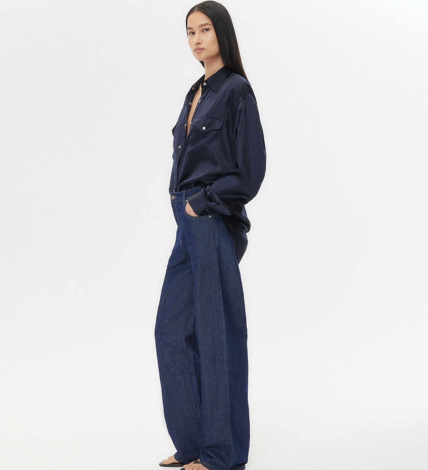 TWP - Easy Boy Pant in Linen Cotton Denim