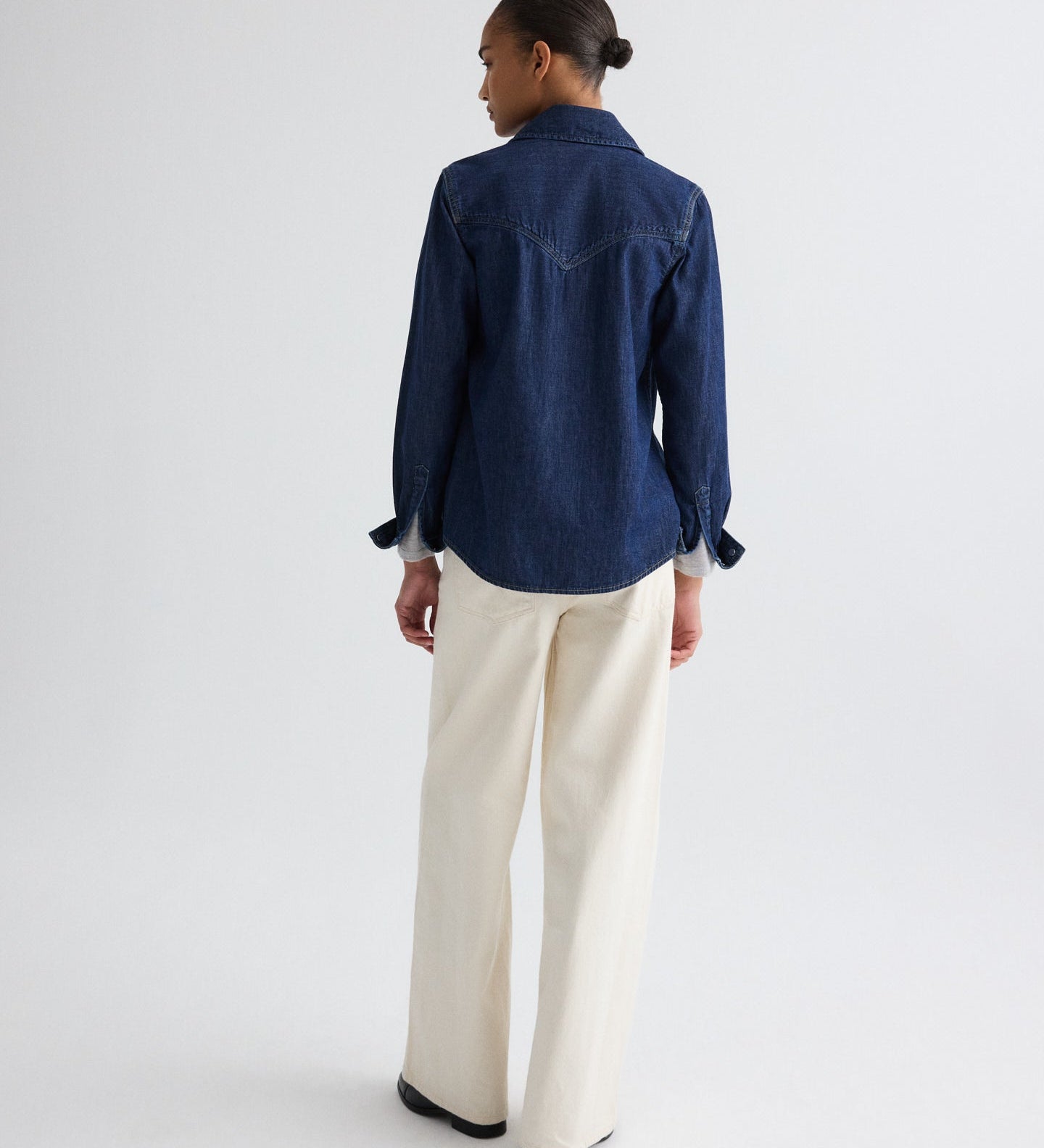 TWP - Cowboy Take Me Away Shirt in Denim Shirting