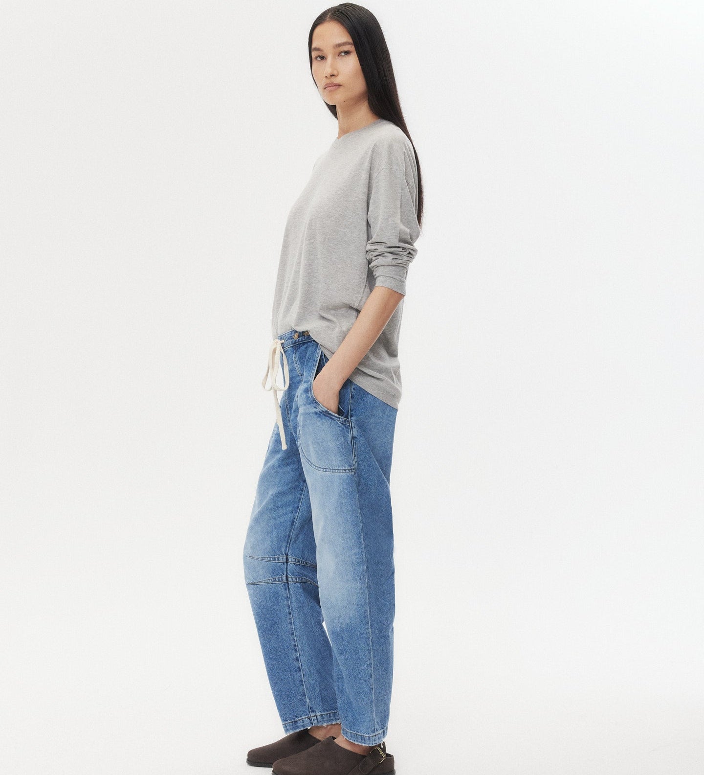 TWP - LS High V Shirt in Supima Cotton