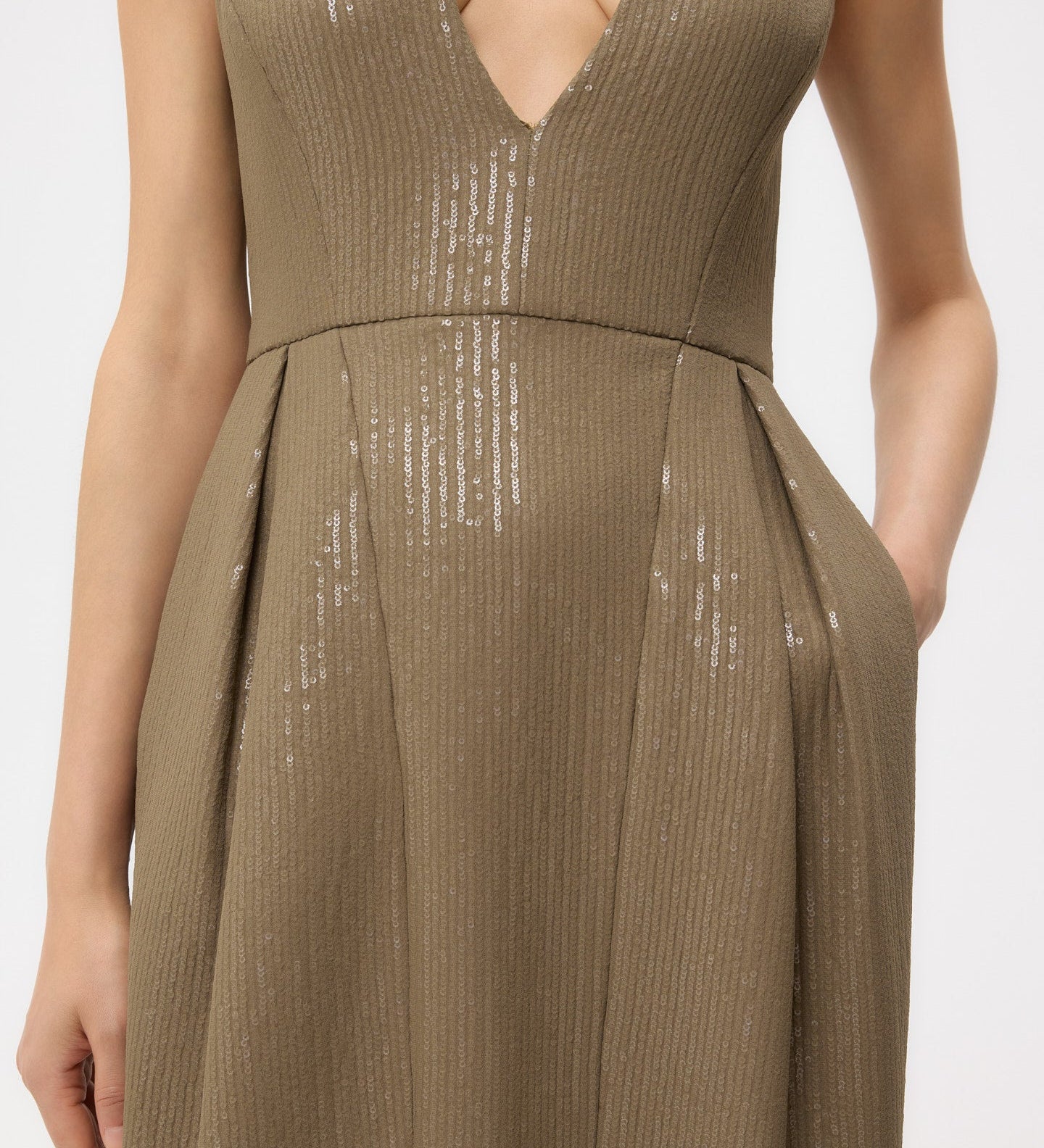 TWP - Used to Love Me A Lot Dress in Chiffon Encased Paillettes