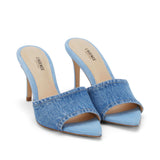 L'AGENCE - Lolita Denim Open - Toe Mule