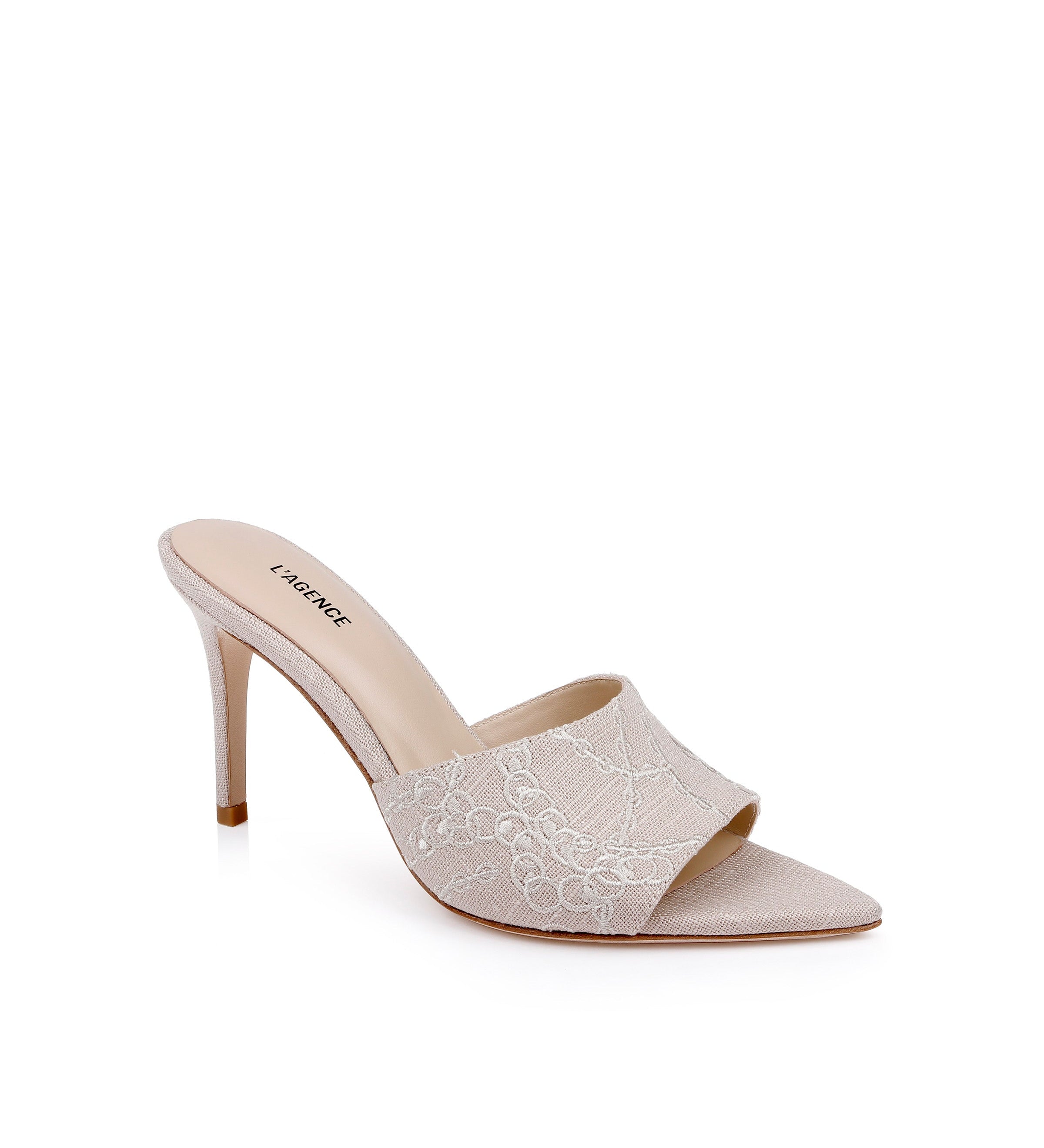 L'AGENCE - Lolita Linen Open - Toe Mule