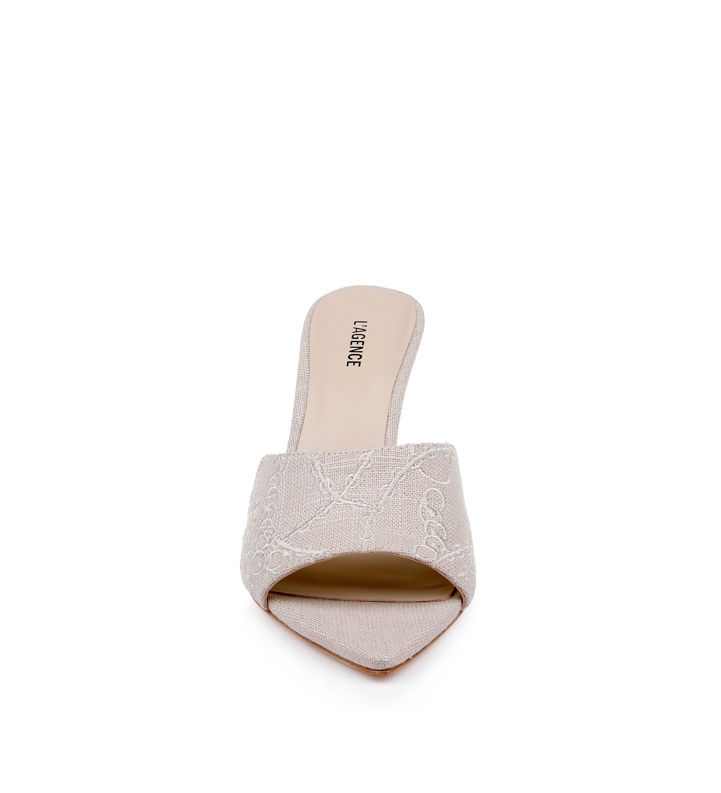 L'AGENCE - Lolita Linen Open - Toe Mule