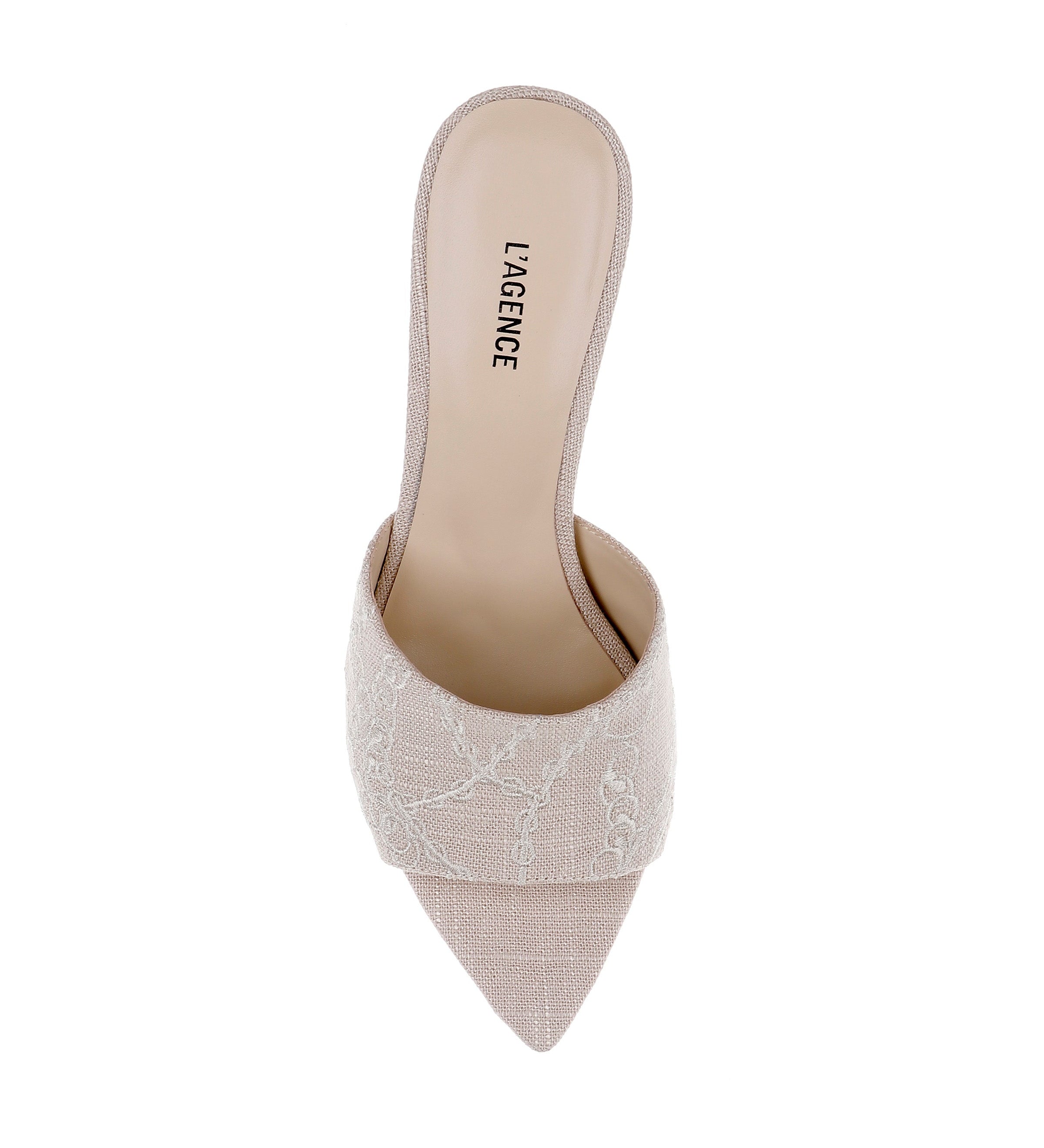 L'AGENCE - Lolita Linen Open - Toe Mule