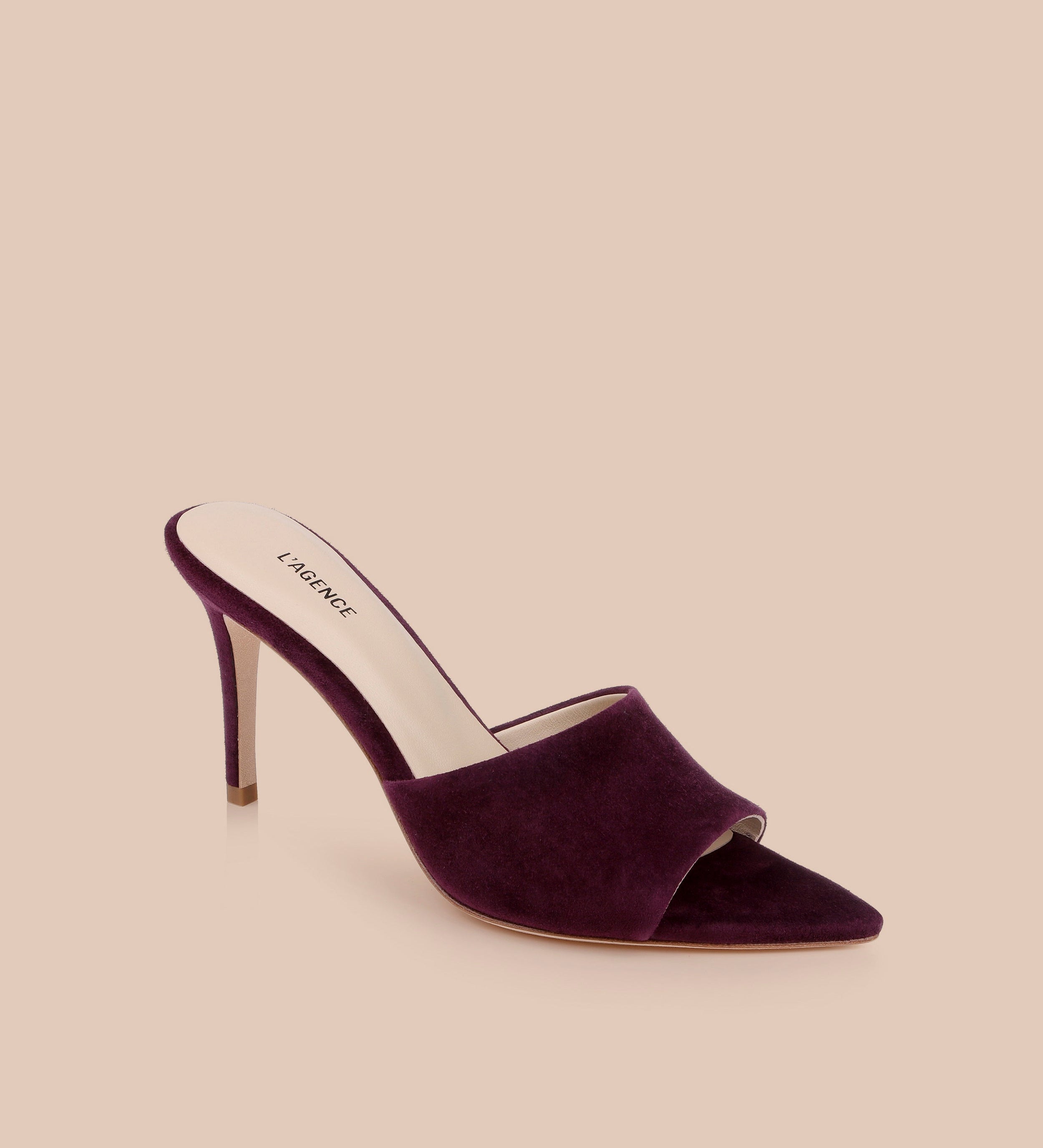 L'AGENCE - Lolita Suede Open - Toe Mule